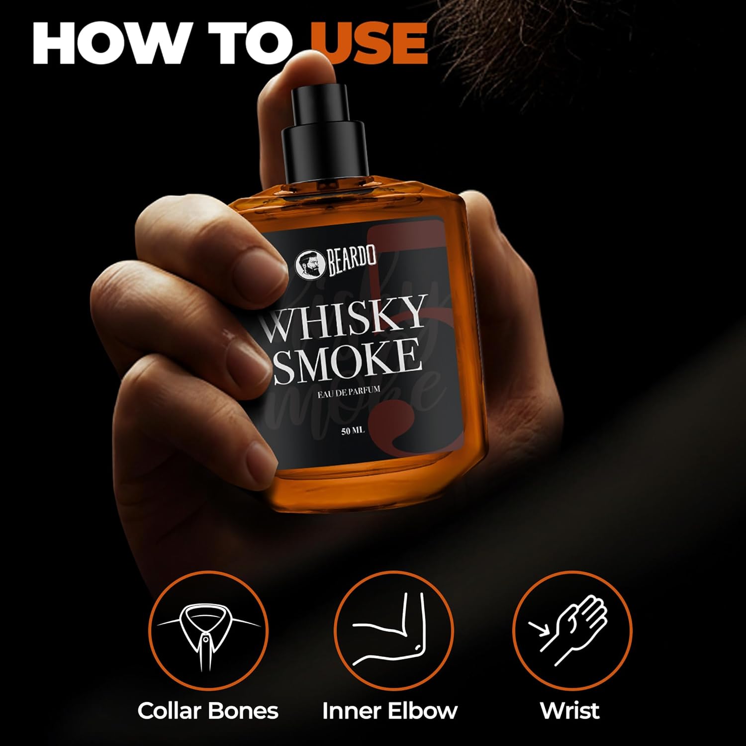 Beardo Whisky Smoke Perfume for Men,50ml|Spicy,Woody-Oudh Scent Eau De Parfum|Long Lasting Mens Perfume|Best Date Night Fragrance Body Spray|Day gift for husband|Gift for boyfriend - Image 6